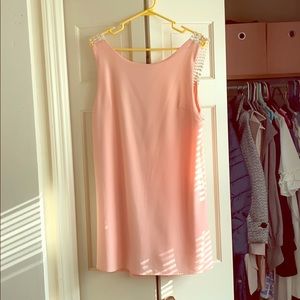 Pink scoop back dress
